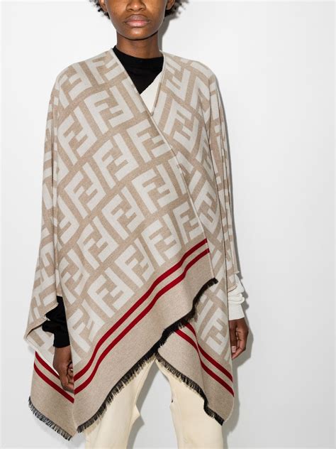 fendi women's ff poncho stores|Fendi ff logo poncho.